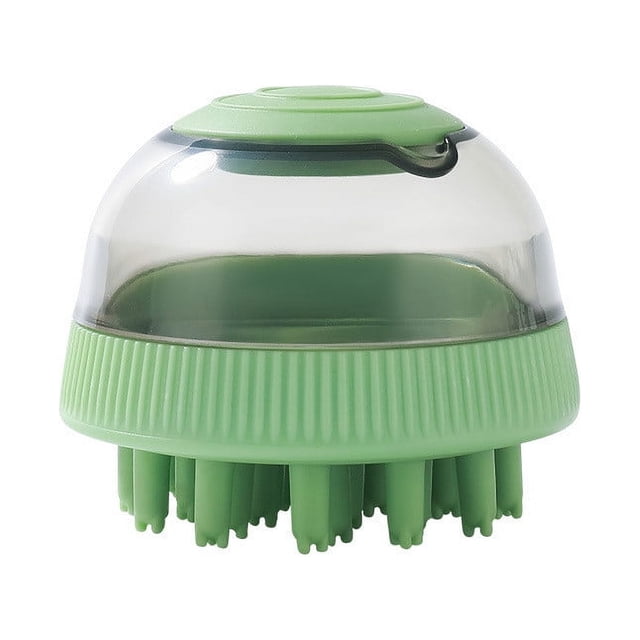 Xihbxyly Cepillo de Baño para Mascotas Space Capsule, Dispensador de Champú y Función de Masaje, Cerdas Suaves y Seguras, Perfecto para Perros y Gatos, Fácil Depilación, Agarre Cómodo, Herramienta de