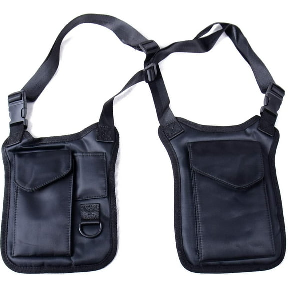 Anti-Theft Hidden Underarm Strap Wallet Holster Bag Leisure Nylon Double Shoulder Pocket Sport Vest Outdoors (Black)