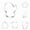 6PCS-C, variant on witspace Large Christmas Cookie Cutters, 4" Holiday Cookie Cutters Shape with Recipe Instruction Gingerbread Men,Christmas Tree,Snowflake, Candy Cane,Santa Face and Snow Man for Baking