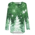 thumbnail image 4 of YUGYXL Womens Long Tunics Tops to Wear with Leggings Long Sleeve Blouses Shirts Green XXL, 4 of 5