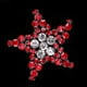 thumbnail image 5 of Parche de cuentas de pentagrama con forma de estrella y diamantes de imitación para coser en ropa, bolsos, sombreros y decoración. rojo, 5 of 7