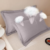 RFUGUG 2-Pack Solid Color Extra Thick Pure Cotton Flannel Pillowcases - Hotel Quality, Hypoallergenic, Soft & Durable, Machine Washable, Standard/Queen Size, 19x30in