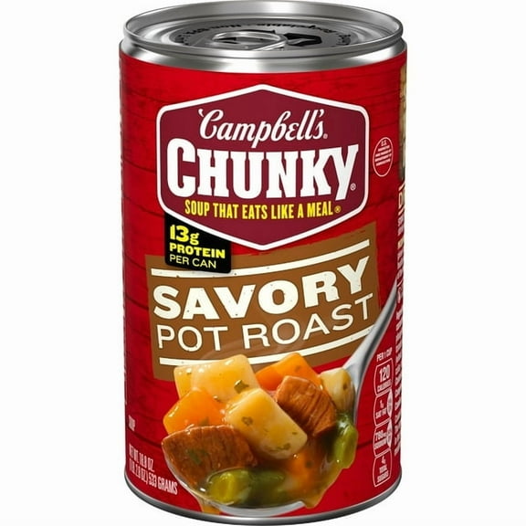 Campbell’s Chunky Soup, Savory Pot Roast Soup 18.8 oz Can (Pack of 3)
