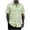 Green, variant on Men Textured Square Grid Short Sleeve Button-Down Shirt Spread Collar with Full Button Placket Lightweight Breathable for Casual and Vacation