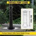 thumbnail image 3 of Old-Fashioned Pitcher Pump Stand - Heavy Duty Cast Iron, 0.5" Holes for Easy Install, Outdoor Well Pump (Black), 3 of 11