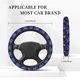 thumbnail image 3 of Fotbe Magic Colorful Forest Leaves Funda para Volante Universal de 15 pulgadas, Accesorios para Auto para Hombre y Mujer, Protector de Volante Cómodo para SUV y Sedán, 3 of 6