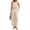 Khaki, variant on PBFRDSJ Casual Jumpsuits for Women Cut Out Back Sleeveless Button Down Jumpsuit Drawstring Waist Wide Leg Romper for Vacation Beach Travel