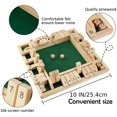 thumbnail image 4 of Shut The Box Dice Board Game Wooden Flaps & Dices Game 4 Players Pub Bar Party Supplies Family Entertainment For Kids & Adults, 4 of 5