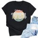 thumbnail image 2 of Liamobondopolis - Camiseta vintage de 1984 para mujer, regalo de 40 cumpleaños, con estampado de letras, estilo retro, para fiesta, informal, de manga corta, 2 of 5