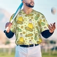 thumbnail image 5 of Lsque Corn And Corn Oil Pattern Mens Polo Golf Shirts Funny Graphics Shorts Sleeve Button Shirts Baseball T-shirt-4X-Large, 5 of 7