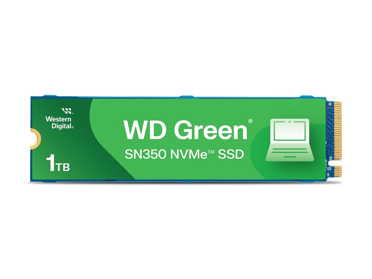 WD Green SN350 WDS100T2G0C 1 TB Solid State Drive - M.2 2280 Internal - PCI Express NVMe [PCI Express NVMe 3.0 x4] (wds100t2g0c-00cdh0)