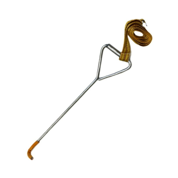 Gancho para tapa de alcantarilla, herramienta compacta para abrir y cerrar ventanas de vidrio y garajes. 55cm con correa