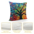 thumbnail image 4 of Chilfamy Watercolor Tree Throw Pillow Cover - Colorful Tree Pillow Covers  Nature Forest Pillowcase Decor for Indoor Outdoor Home Sofa Bedroom Living Room, 4 of 5