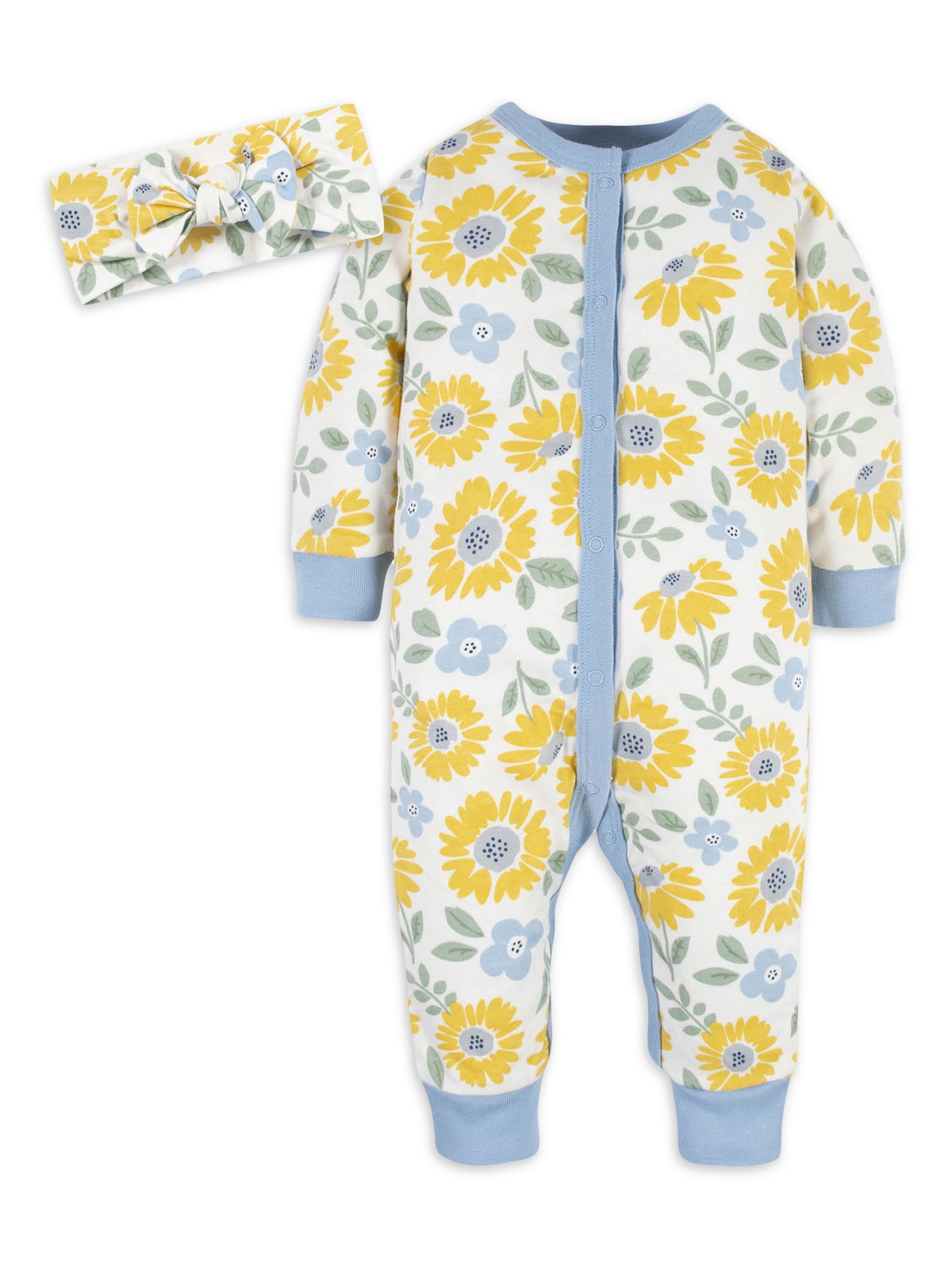 Gerber Baby Girl Coverall & Headband Outfit Set, 2-Piece, (Newborn - 18 Months)
