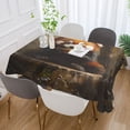 thumbnail image 5 of BZSMCE Square Tablecloth Cut Panda Sitting on Logpile Pattern Tableclothes, 5 of 9
