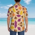 thumbnail image 6 of Bixox Men's Hawaiian Shirts Men's Acorn Autumn Fall Leaf Leaves Print Short-Sleeve Shirt-X-Large, 6 of 8