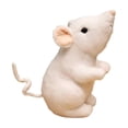 thumbnail image 3 of Realistic Rat Mouse Plush Toy Soft Stuffed Animal Figurine with Flexible Tail for Home Decor and Desktop Ornament, White 10 Inch, 3 of 7