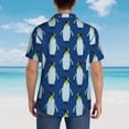 thumbnail image 6 of Daiia Beautiful King Penguin Pattern Hawaiian Shirt for Men Gentle Cotton Regular Short Sleeve Casual-X-Large, 6 of 9
