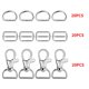 thumbnail image 2 of Llavero De Metal Anillo En D Juego De Hebillas En Forma Japonesa 1 Pulgada Color Blanco Equipaje Correas De Ajuste Hebilla Utilizada Para Hacer Bolsos Y Collares Para Perros 60Pcs Kearding HA022126-00, 2 of 7