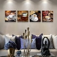 thumbnail image 6 of 4 Panels Modern kitchen Wall Decor coffee Canvas Wall Art for dining room Restoring ancient ways Coffee tableware Pictures coffee shop Giclee watercolor Painting Home decoration Prints Artwork, 6 of 6