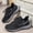Black, variant on Men's Fashion Mid-Top Fabric Sneakers - Breathable Mesh Running Shoes for All-Season Comfort - Casual Sport Hiking Outdoor Footwear with Reflective Accents, Elastic Band Closure, Square Toe