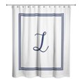 thumbnail image 2 of Creative Products Navy Blue and White Letter L Monogrammed 71x74 Shower Curtain, 2 of 7