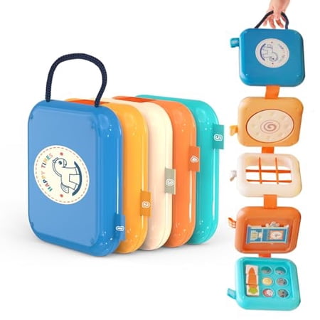 Busy Board for 1 Year Old Airplane Plane Car Travel Toy Montessori Toys for 1 2 3 Year Old Girl Boy Sensory Toys for Toddlers 1-3 1st Birthday for Boys Girls Kids