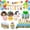 Green, variant on Pink Farm Animals Birthday Decorations,161pcs Party Decorations Include Tablecloth,Plate and Napkin,Cup,Fork,Banner,Balloon,Cake Topper,Hanging Swirls, Farm Animals Themed Party Decorations Serve 24