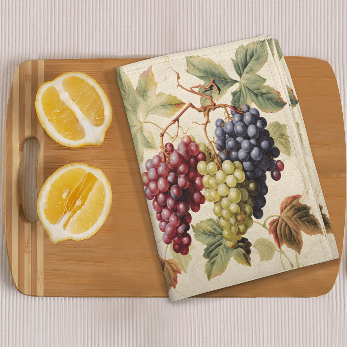 Qzaxky Colorful Grapes 2 Pack Kitchen Towels Soft and Super Absorbent Dish Towels Kitchen Tea Towels Hand Towels