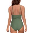 thumbnail image 4 of Women's Tummy Control One Piece Bathing Suit Cut Out Monokini Swimsuits Wrap Push Up Swimwear Plus Size, 4 of 5