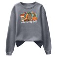 thumbnail image 3 of Acción de gracias moda mujer casual manga larga o-cuello impreso damas sudaderas tops Pompotops gfhjh9994, 3 of 5