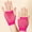 Hot Pink, variant on Rhinestone Fishnet Gloves Fingerless for Women Sparkly Short Mesh Net Arm Sleeves Warmers for Halloween Party