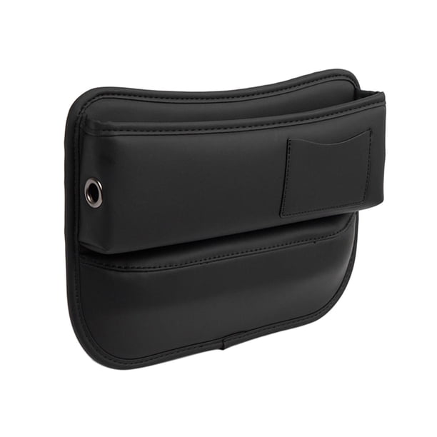Organizador de relleno para huecos de asientos de coche, caja de almacenamiento multifuncional para ranuras de asientos delanteros de coche Negro