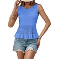 thumbnail image 7 of Sleeveless Women Crochet Casual Knit Tank Tops Sweater Vest, 7 of 7