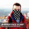 thumbnail image 7 of Neck Warmer Scarf, vintage white polka dot black Soft Headband Hair Sock Head Wrap Headwear Face Mask Neck Gaiter, Magic Scarf Bandana Cold Weather Scarf for Men Women, 7 of 7