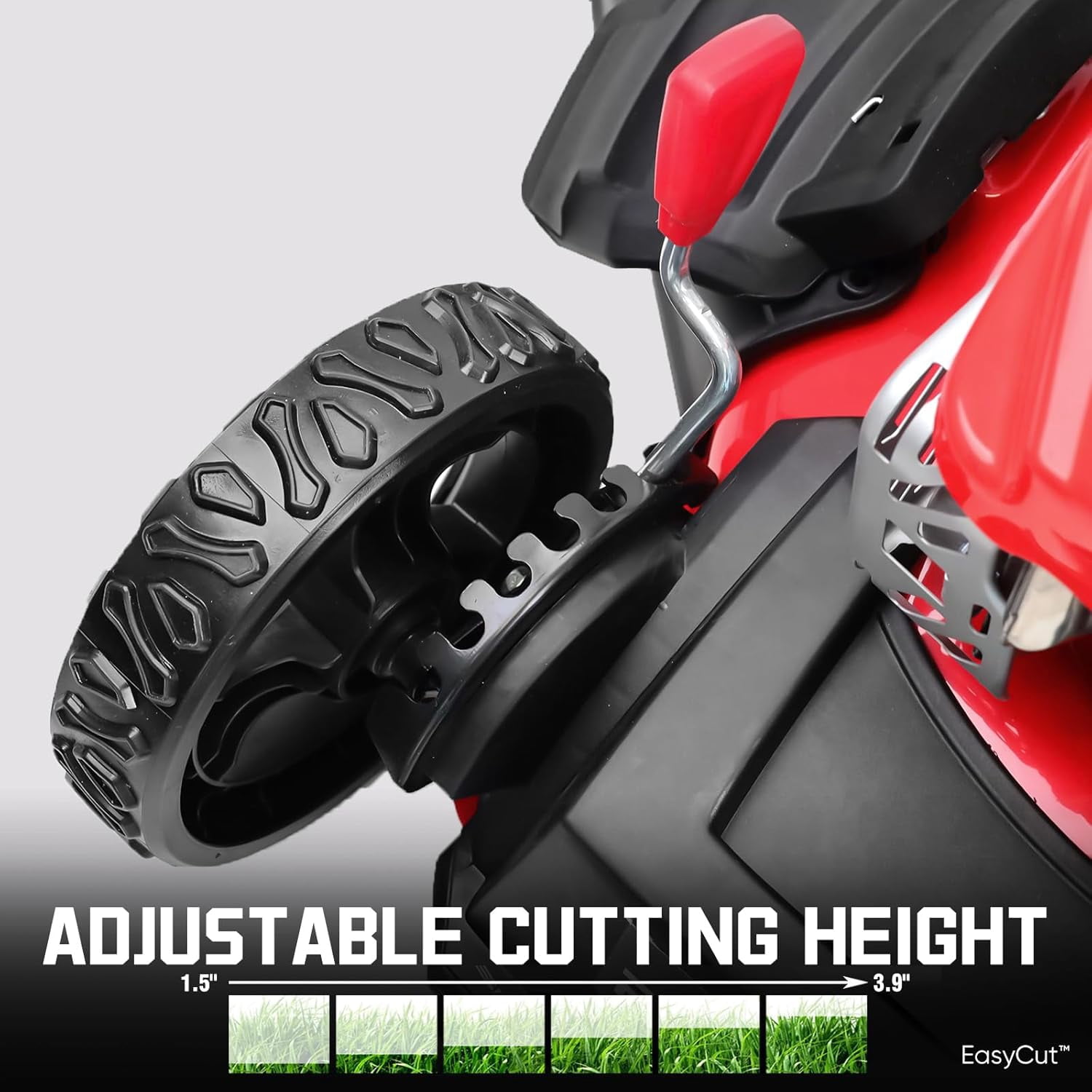 18 Inch Gas Push Lawn Mower, 144cc 3-in-1 Mulch Bag Side Discharge with Steel Deck