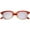 Red / Red Mirror, variant on True Vintage Horn Rimmed Semi Rimless Sunglasses Mirrored Square Lens 49mm (Red / Red Mirror)