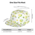 thumbnail image 2 of Flat Bill Trucker Hats for Women Men - Yellow Green Lemon Snail Adjustable Flat Baseball Cap Snapback Hats Dad Hats for Men, 2 of 7