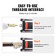 thumbnail image 4 of Vibrador de hormigón eléctrico VEVOR 1300 W 16000 VPM herramienta vibratoria de hormigón de mano Con motor de cobre de 2 HP eje de 14,75 pies/4,5 m, 4 of 8
