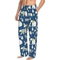 thumbnail image 6 of Logiee cute winter bear Print Pajama Pants for Men,Men’s Pajama Bottoms,Mens PJ Pants with Pockets & Button Fly-Small, 6 of 6