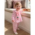 thumbnail image 5 of Loicainy Baby Toddler Girl Fall Outfit 3 6 9 12 18 24 Months 2T 3T Puff Long Sleeve Square Neck Plaid Tops Pants Clothes Set, 5 of 9