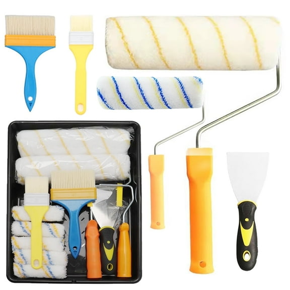 LDNIO Paint Roller Kit - 9 inch Paint Tray - Paint Brush Roller Set, Wall Painting Rollers for Home Owners, DIYers