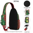 thumbnail image 3 of Sling Backpack,Green Christmas Tree Pattern Crossbody Bag with Water Bottle Holder,Waterproof Sling Bag for Men/Women with Chest Phone Holder for Hiking,Travel, 3 of 6