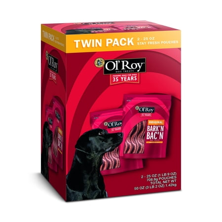 Ol' Roy Bark'n Bac'n Twin Pack Treats, 25 oz, 2 count