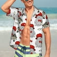 thumbnail image 3 of Fotbe Rabbit And Hedgehog Hawaiian Shirt for Men Unisex Summer Beach Casual Short Sleeve Cotton Linen Button Down Shirts-Small, 3 of 5