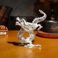 thumbnail image 1 of Adornos de dragón del zodiaco de metal Decoración de dragón de diamante completo Decoraciones creativas de oficina Pise Yunlong Adornos de joyería pequeños, 1 of 6