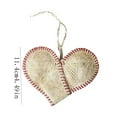 thumbnail image 4 of Baseball Hearts Fabric Decor - Vintage Baseball Heart, Softball Heart Ornament, Baseball Decor Bedroom, Softball Decorations Party, 4 of 5
