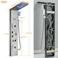 thumbnail image 4 of Senlesen, 2.54 GPM, Wall Mount Showerhead & Handheld Shower, Brushed Nickel, 4 of 12