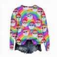 thumbnail image 5 of Towmus Womens Christmas Sweatshirts Funny Crewneck Sweatshirt Long Sleeve Christmas Tree Print Pullover Xmas Holiday Tops, 5 of 6