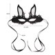 thumbnail image 4 of Máscara de mascarada de Halloween Ormromra media cara de araña negra disfraz de cosplay, 4 of 5